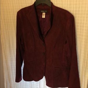 Maroon Jones New York suede jacket